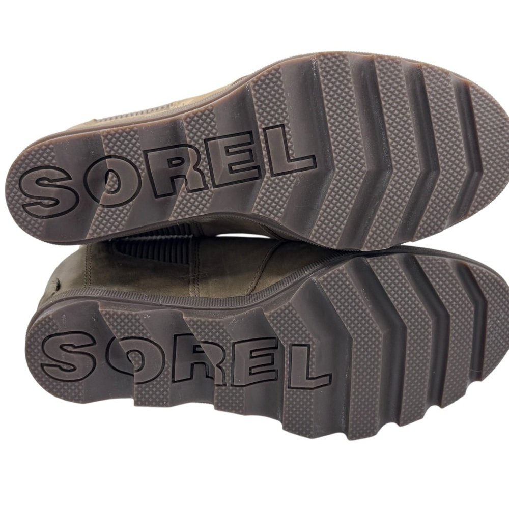 Sorel Joan Rhapsody Hidden Wedge Heel Taupe Leather Ankle Booties - Size 7 - Picture 9 of 10